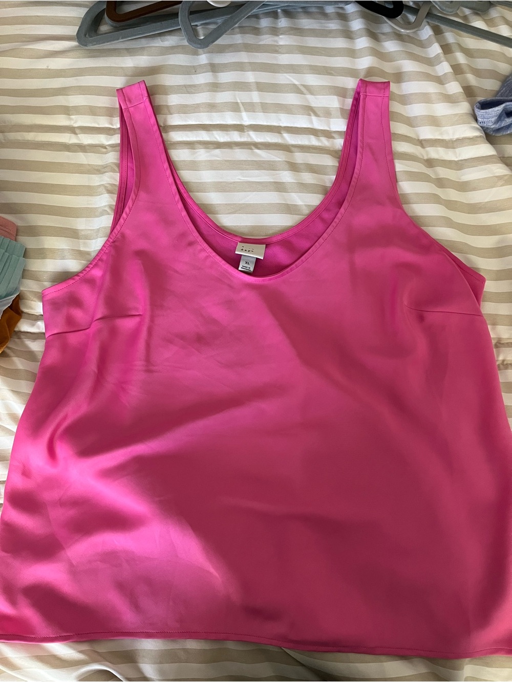 a new day Bright Pink Scoop Neck Tank Top